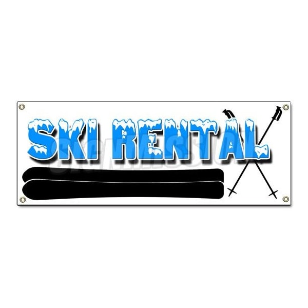 Signmission SKI RENTAL BANNER SIGN snow water jet boats surfboards surf canoe kayak B-Ski Rental - main